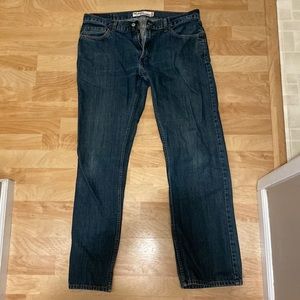 Blue Levi’s, relaxed straight fit, W: 36 L: 34